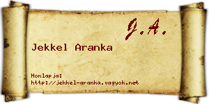 Jekkel Aranka névjegykártya