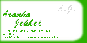 aranka jekkel business card